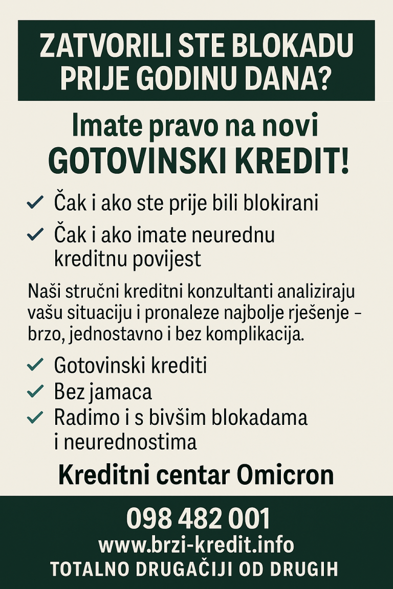 DA LI MOGU DOBITI KREDIT AKO SAM ZATVORIO BLOKADU PRIJE GODINU DANA?