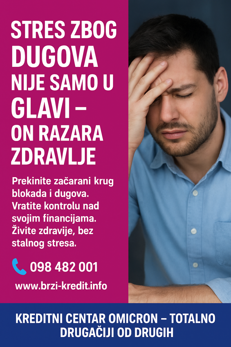 STRES ZBOG DUGOVA NIJE SAMO U GLAVI – ON RAZARA ZDRAVLJE