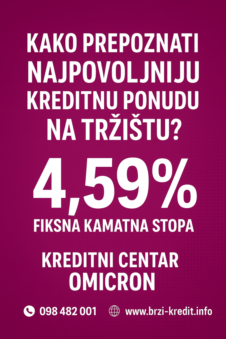 💡 KAKO PREPOZNATI NAJPOVOLJNIJU KREDITNU PONUDU NA TRŽIŠTU?