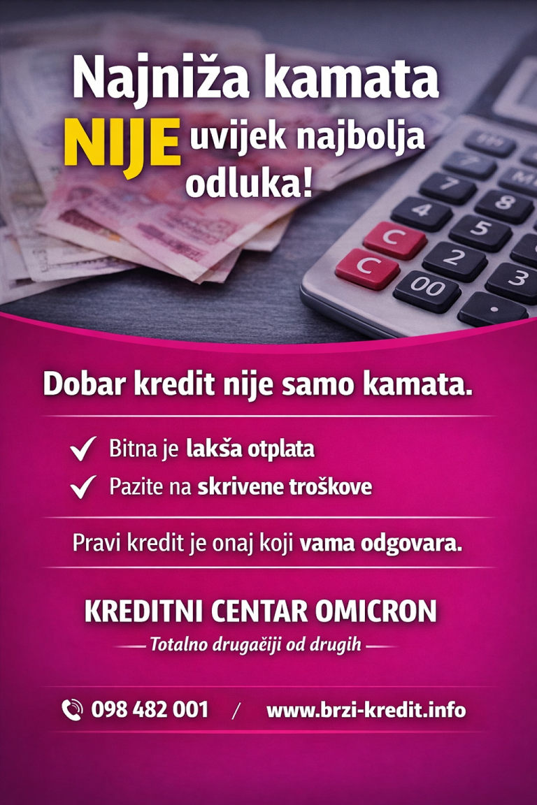 Zašto niska kamata ne znači uvijek bolji kredit?